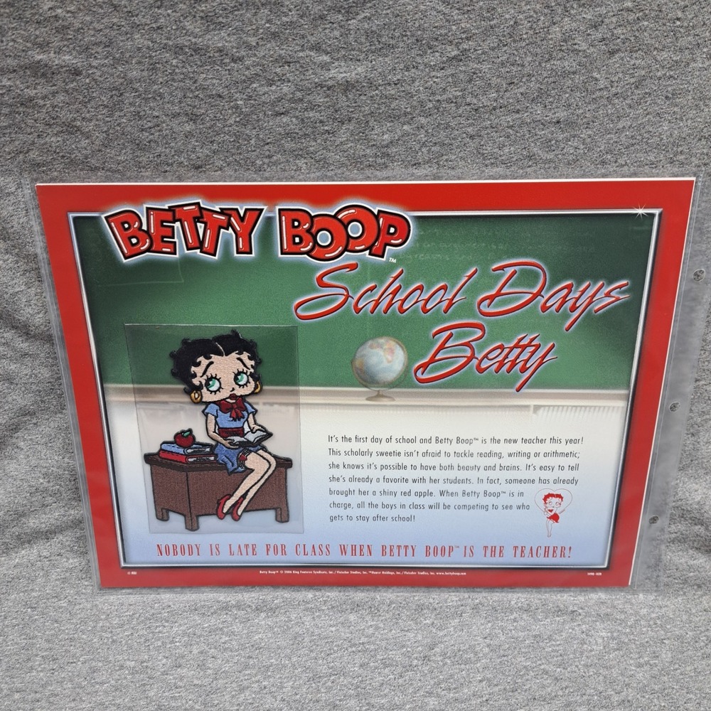 Betty Boop Patch School Days Betty Clothing Patch Collectible‎ Vintage Teacher